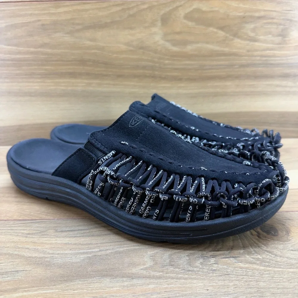 Keen Uneek Engineered Garments Mens Mules 10.5 Black White Slip On Sandals
